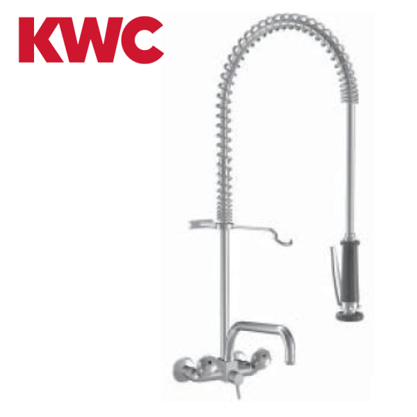 KWC Gastro K.24.42.74.000C78 Wand-Geschirrbrause - Zweihebelmischer mit Schwenkauslauf