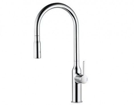 KWC SIN 10.261.002.000FL Hebelmischer mit ausziehbare Umstellbrause