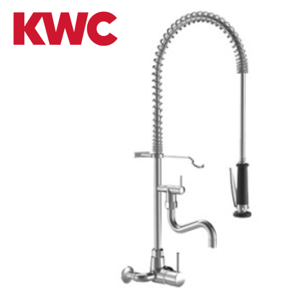 KWC 24.502.164.000 Gastro Wand-Geschirrbrause mit Schwenkauslauf - Einhebelmischer