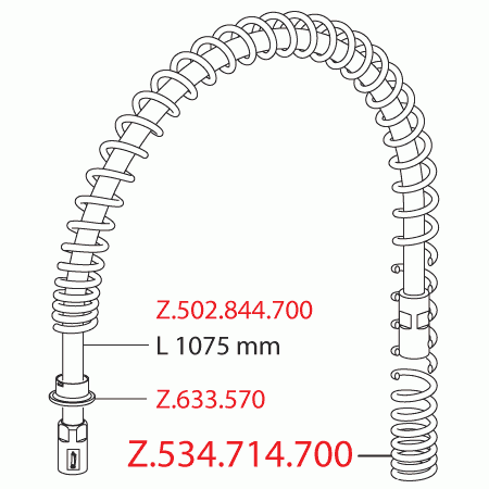KWC Tragfeder aus Edelstahl Z.534.714.700 für Gastro-Brausearmaturen